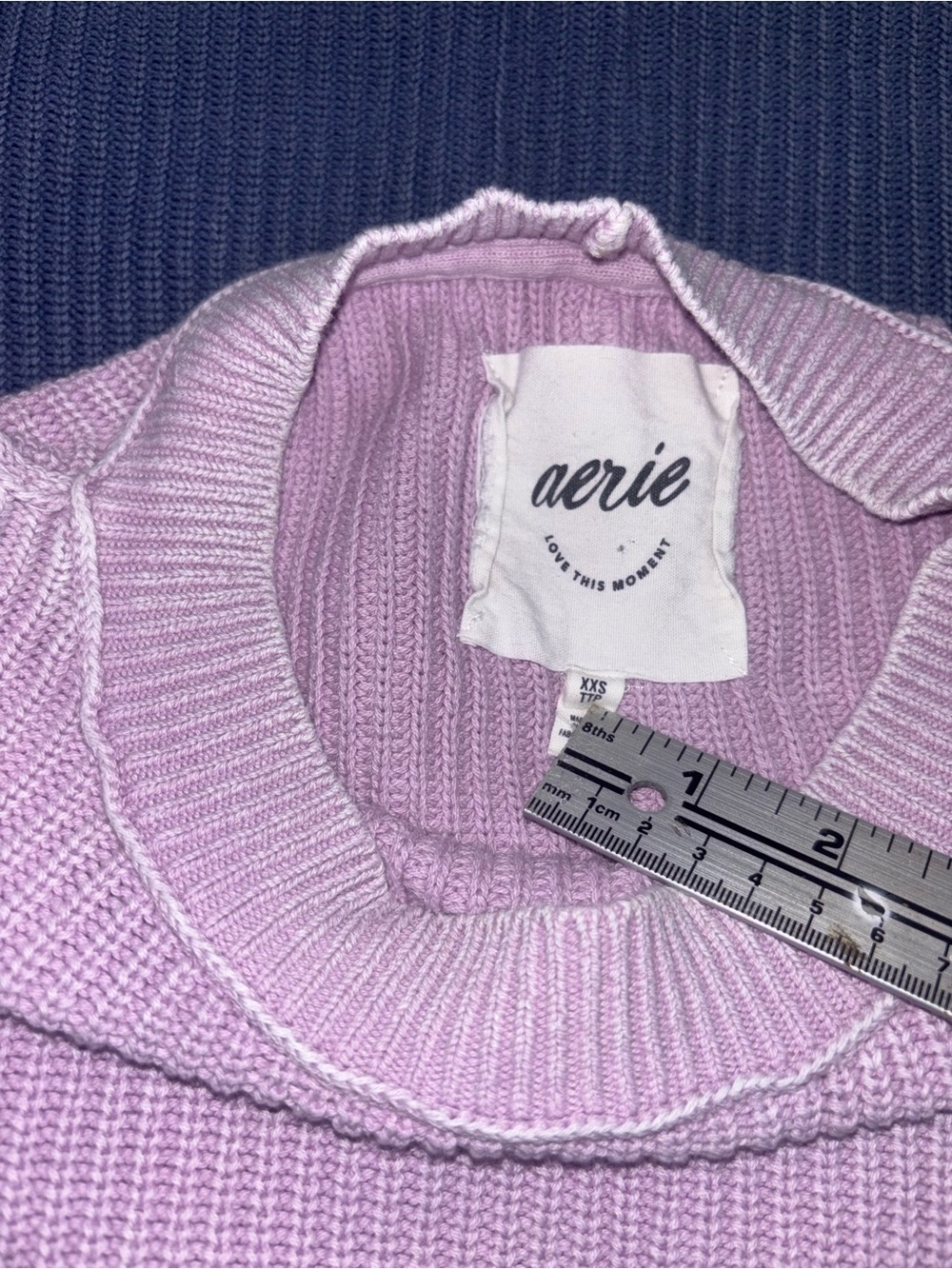 AERIE BUNDLE Lot of 2 Aerie Oversized Ribbed Knit Crewneck Sweaters XXS - Picture 4 of 8